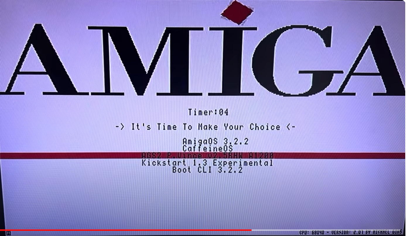 Multiboot multiple os; AmigaOS, CaffeineOS, AGS